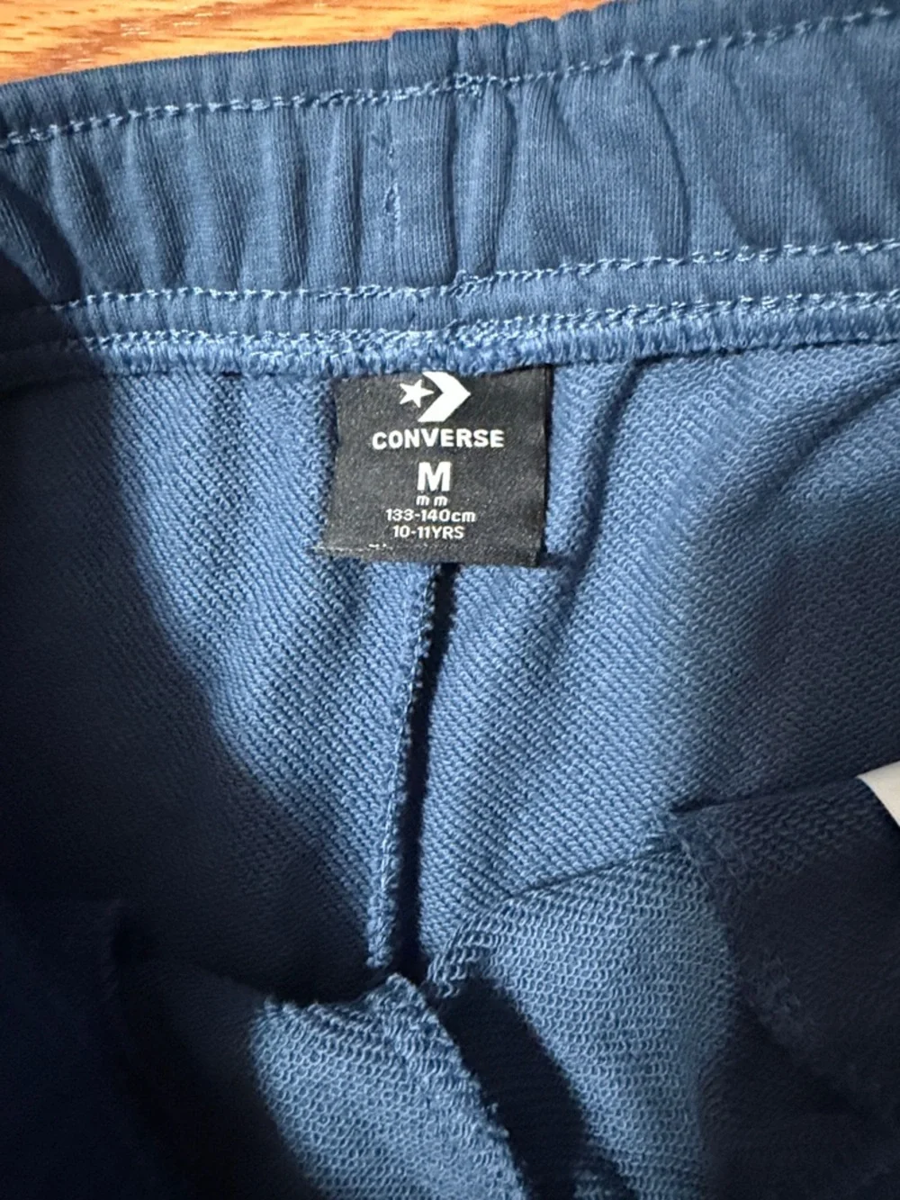 Converse Navy Wide Leg Sweatpants Large Light Blue Star Patch